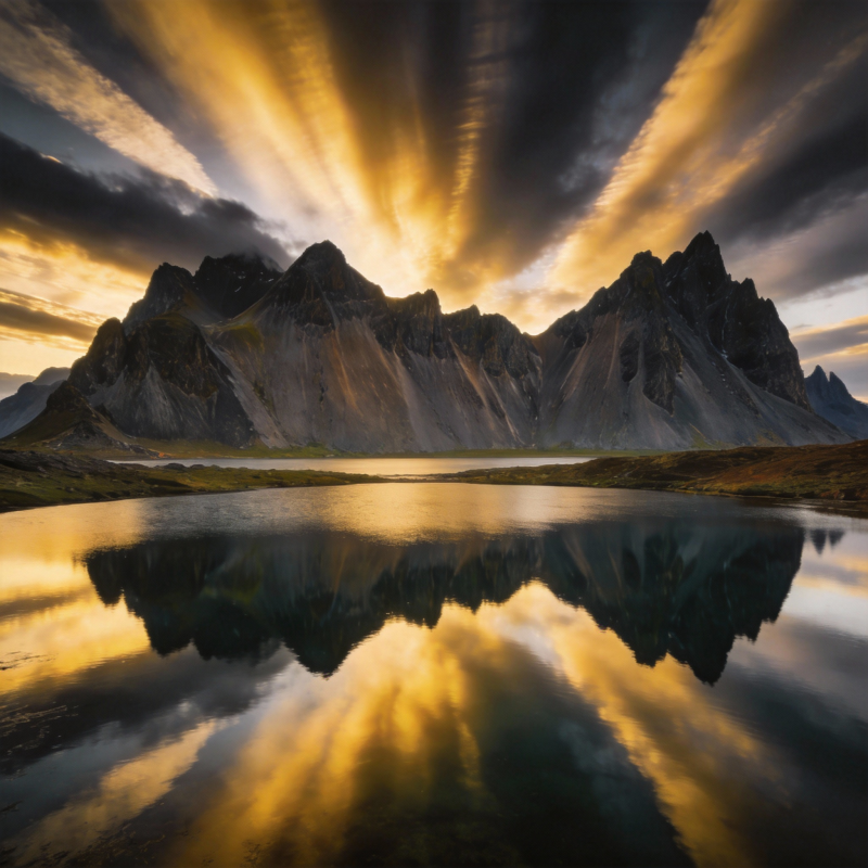 山湖映日辉图片