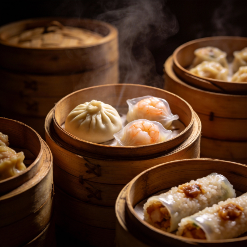 蒸笼美食 热气腾腾图片