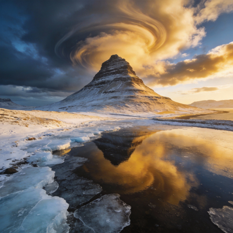 冰川奇景映云天图片