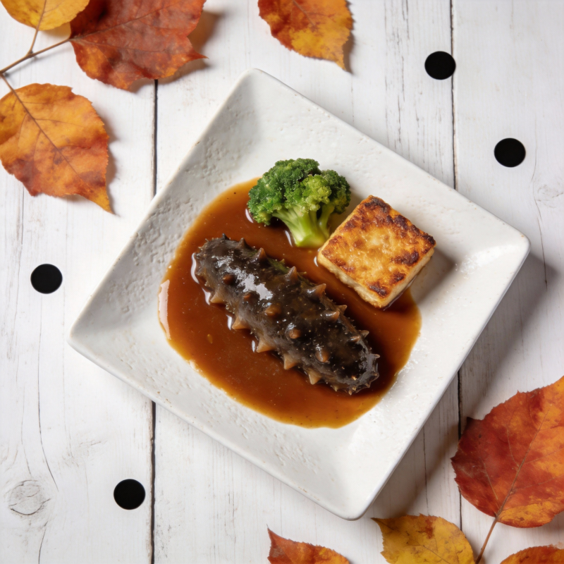 海参豆腐配西兰花图片