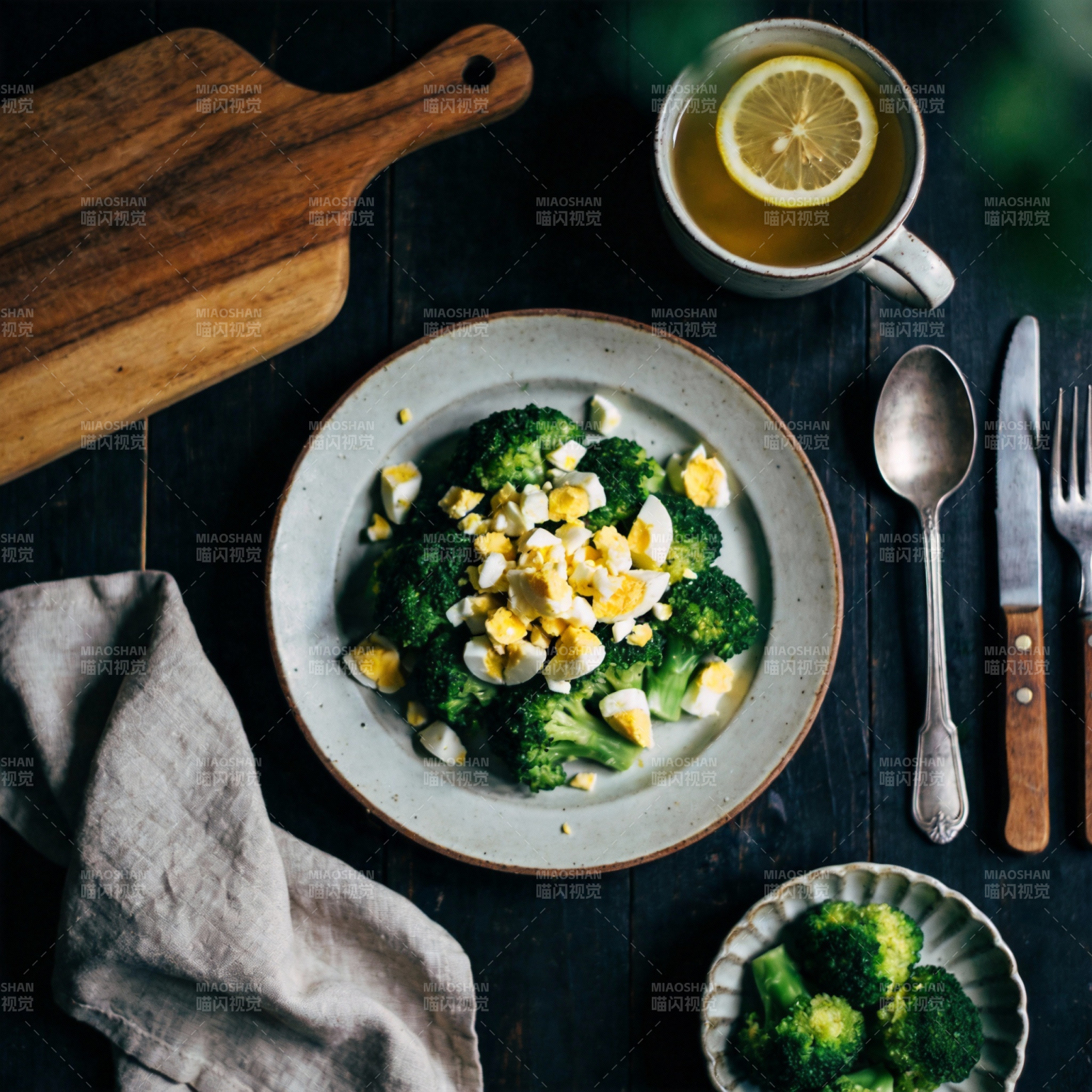 西兰花蛋沙拉图片