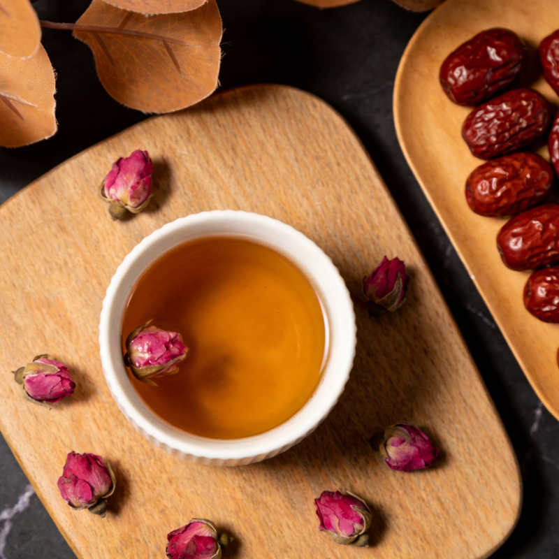 玫瑰花茶配红枣图片