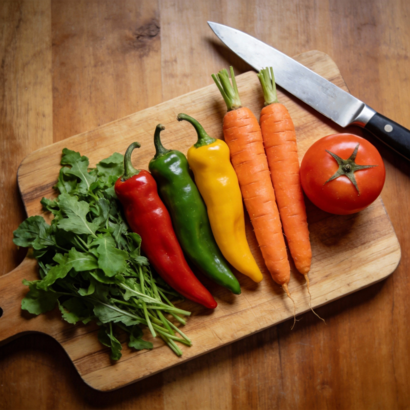 新鲜蔬菜切配准备图片