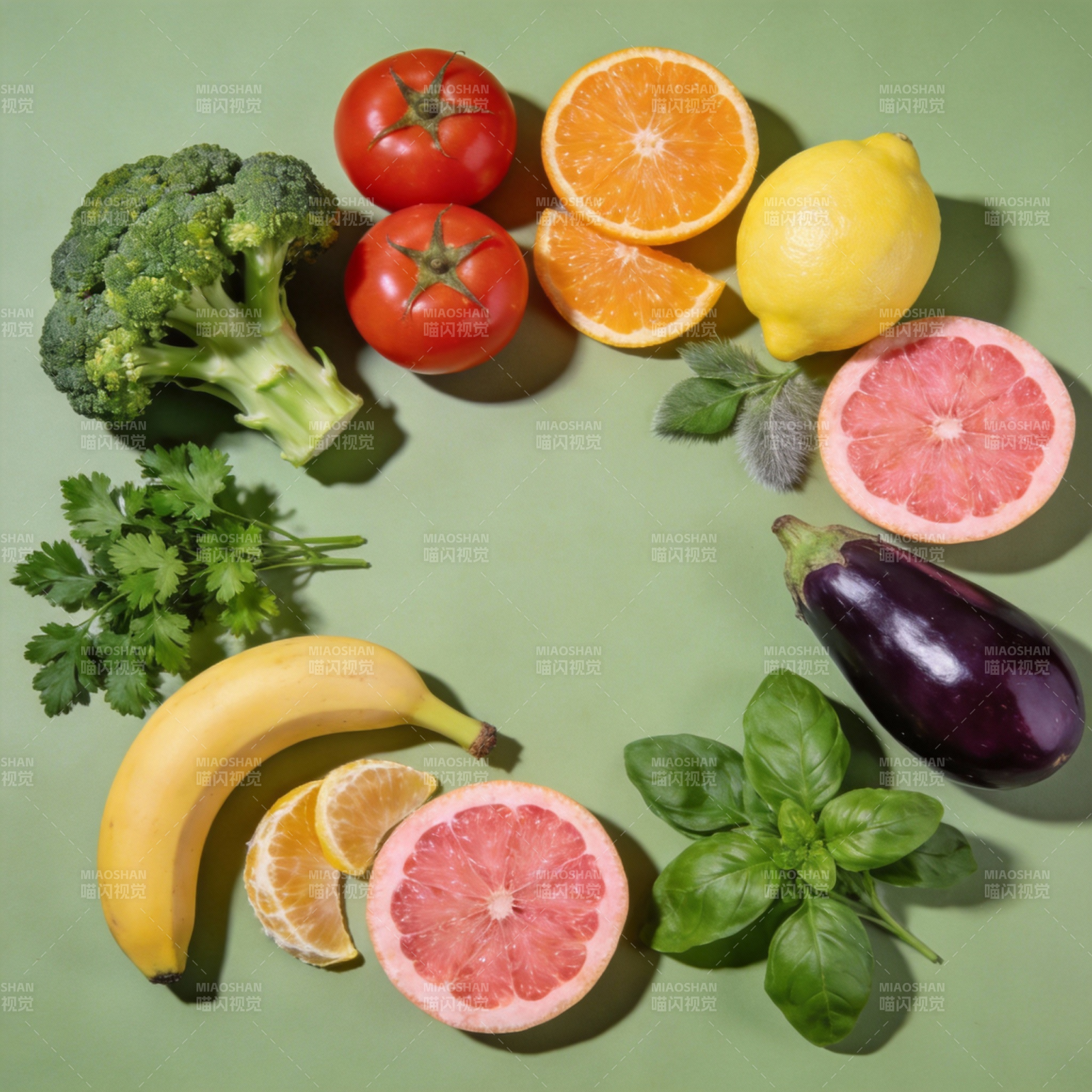 新鲜蔬果拼盘图片