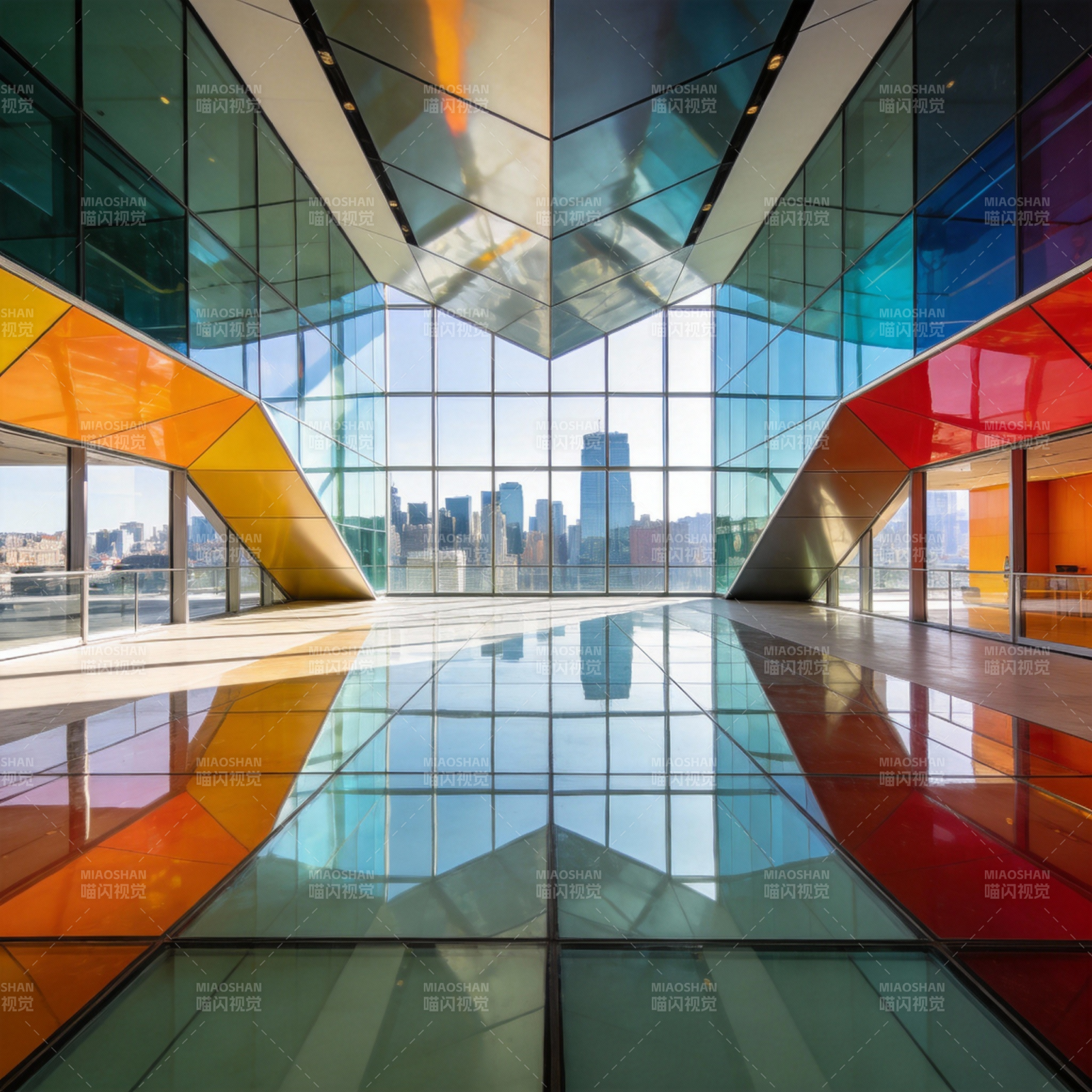 现代建筑光影艺术图片