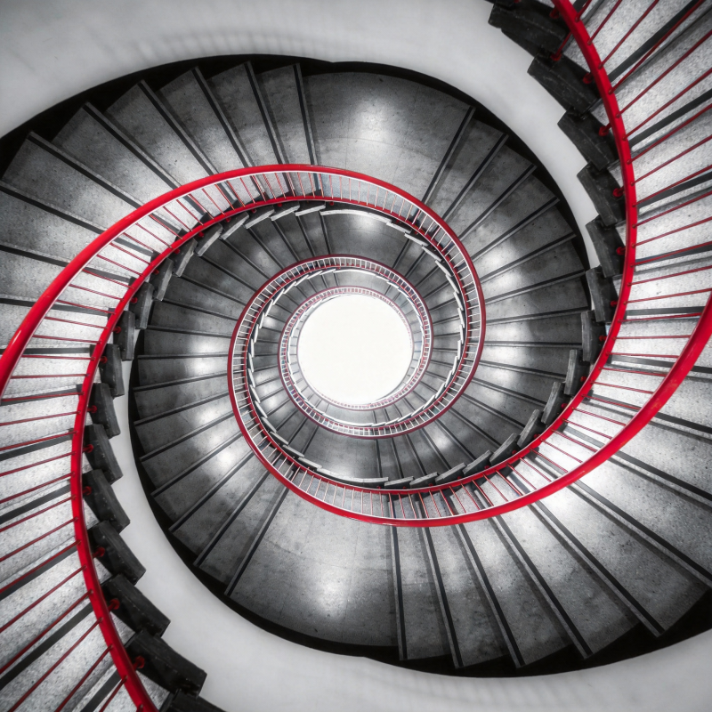 螺旋阶梯的视觉奇观图片