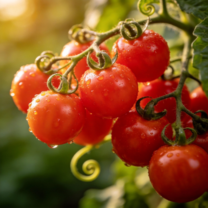 晶莹剔透的樱桃番茄图片