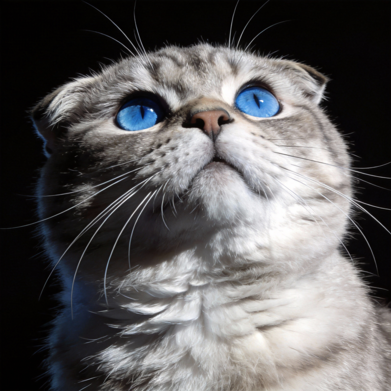 蓝眼猫仰望星空图片