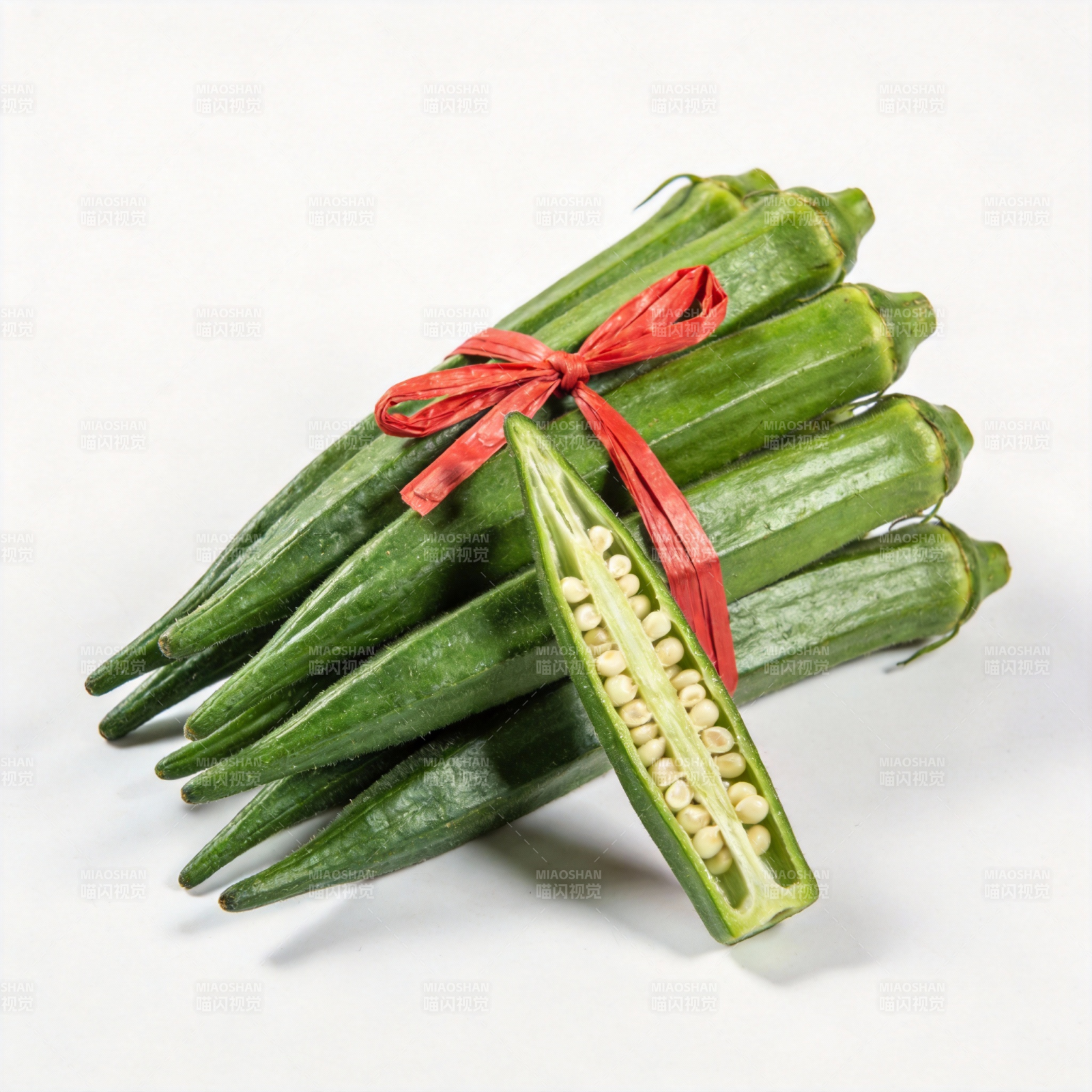 秋葵束 红绳系图片
