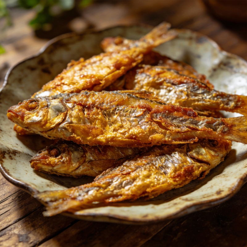 香煎小鱼 金黄酥脆图片