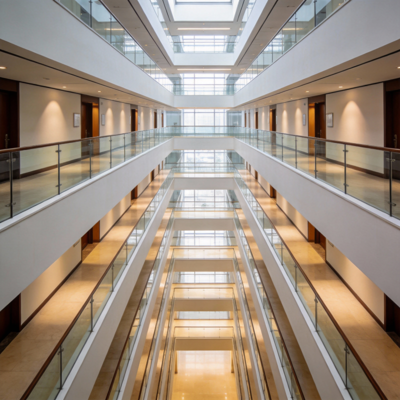 现代建筑内部走廊图片