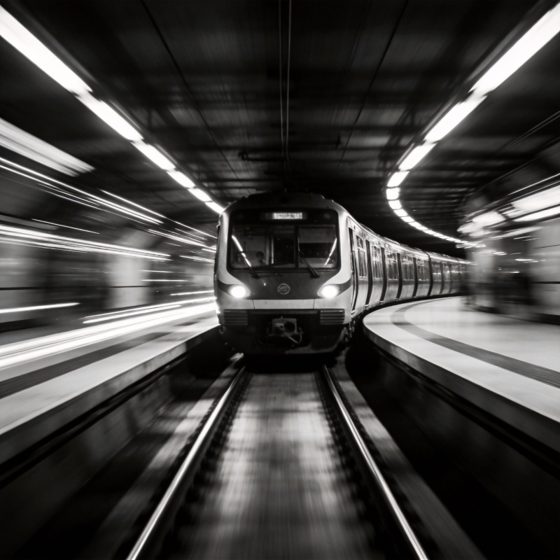 地铁疾驰而来图片