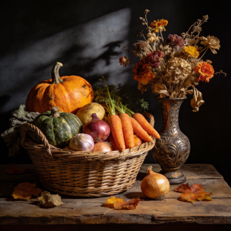 秋日丰收静物图片