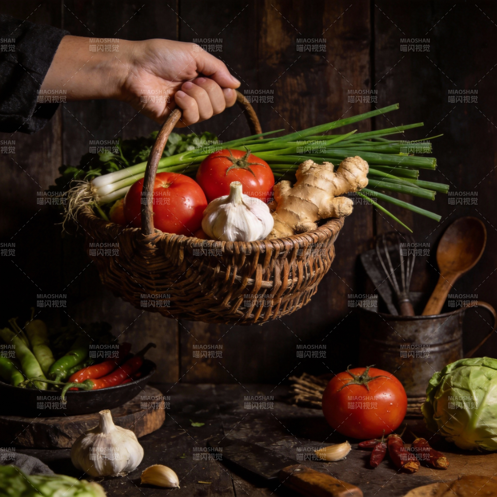 新鲜蔬果篮图片