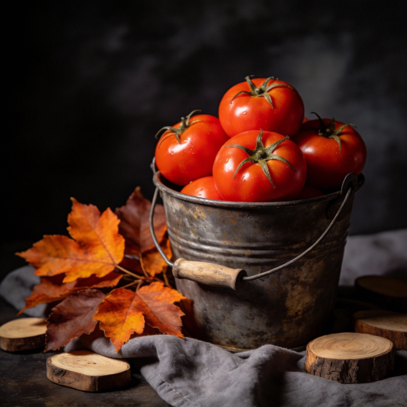 秋日番茄静物图片