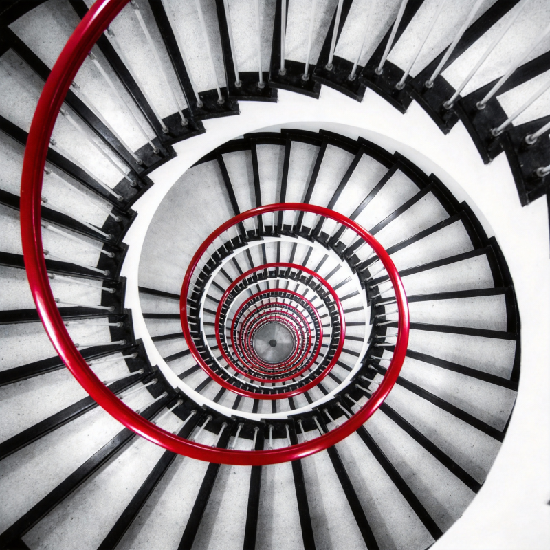 螺旋楼梯的视觉迷宫图片