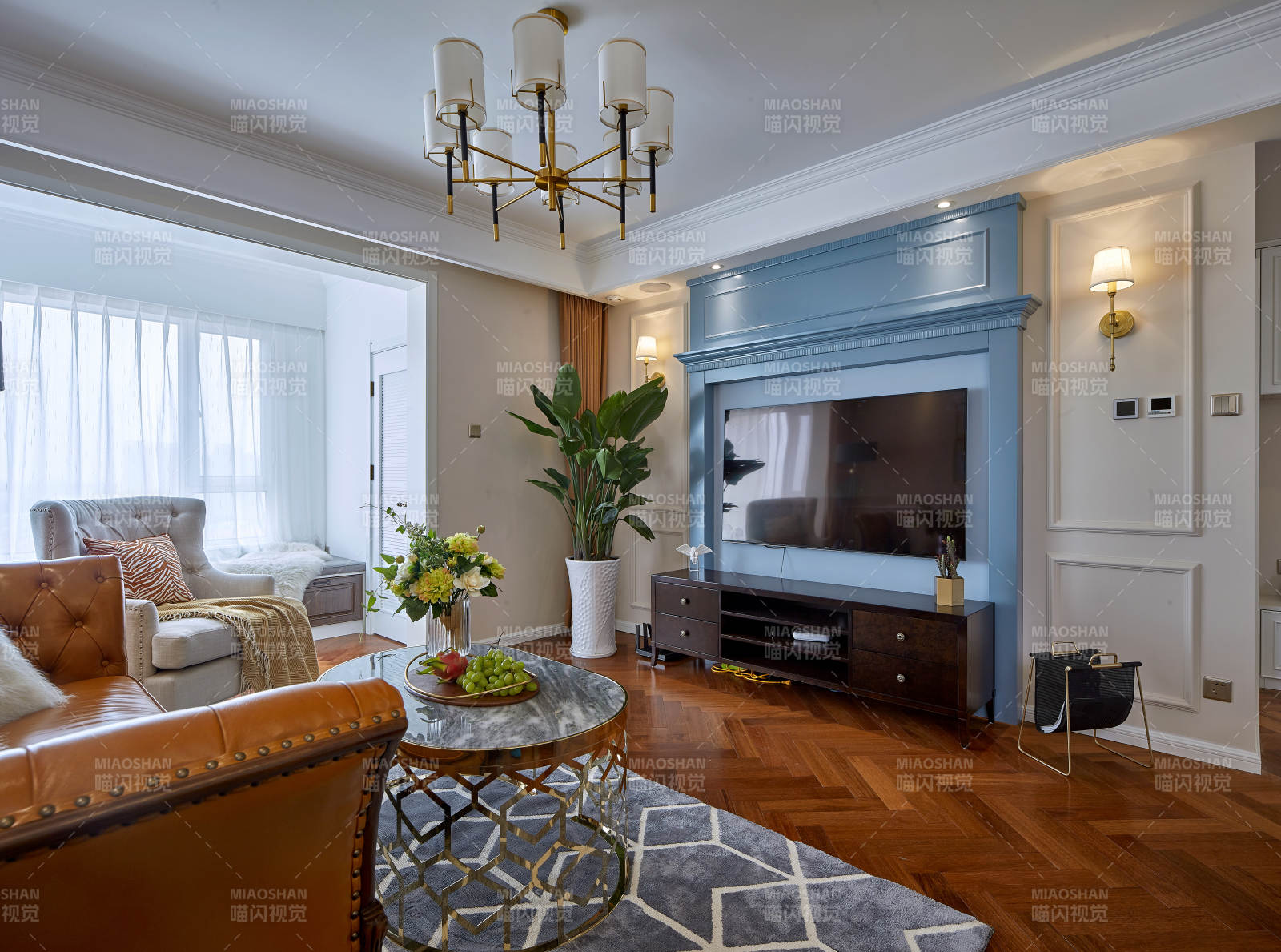 现代客厅优雅布置图片