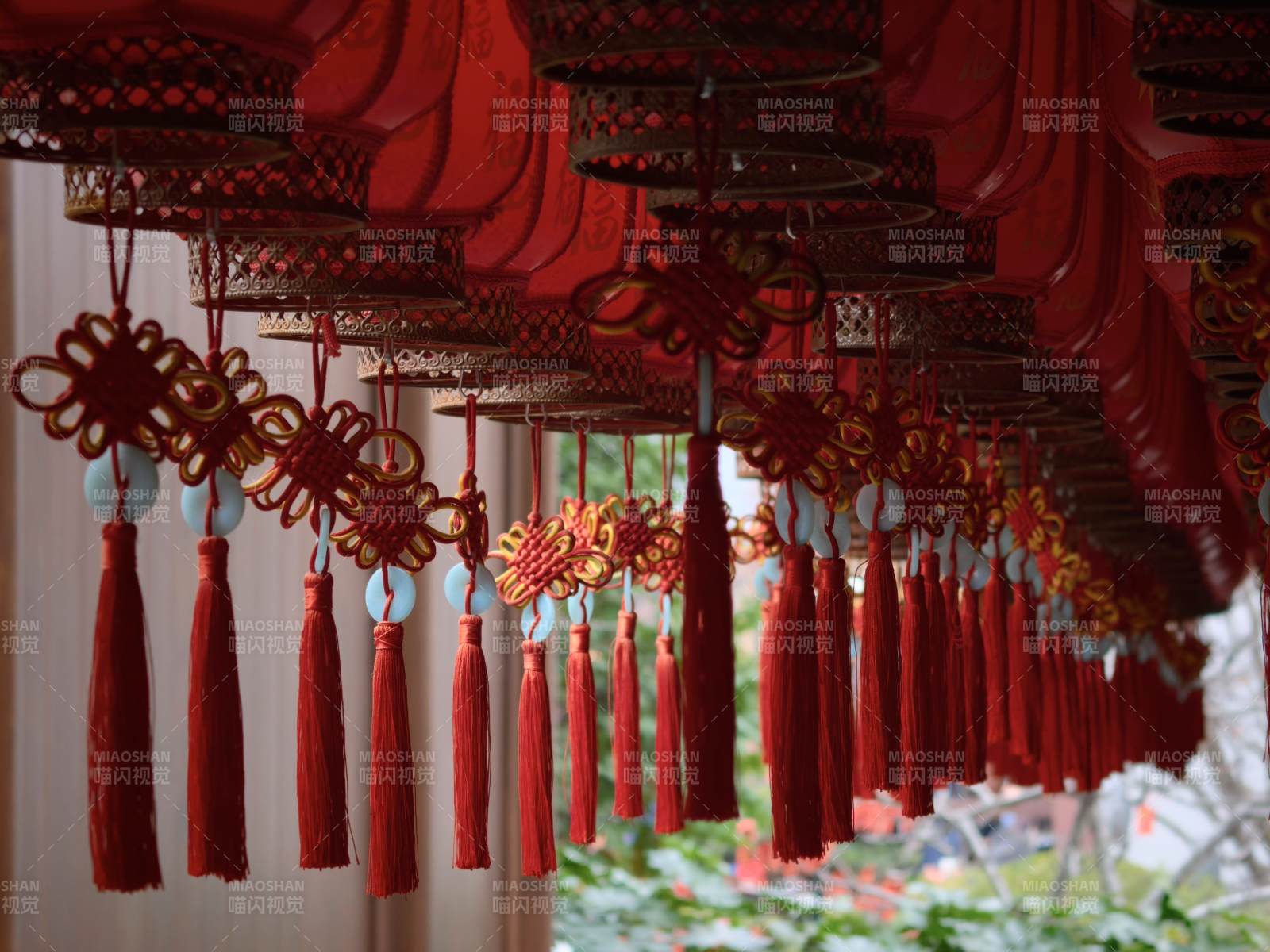 上海·玉佛寺·红灯笼图片