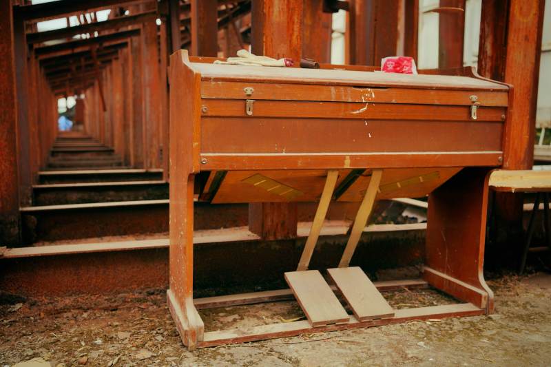 旧式木制风琴图片