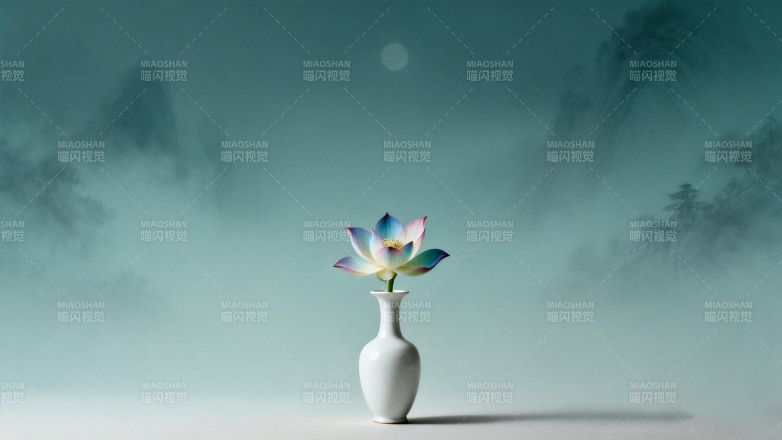 莲花静谧绽放图片