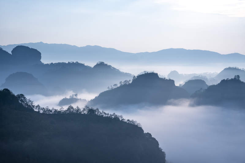 云海山峦武夷山图片