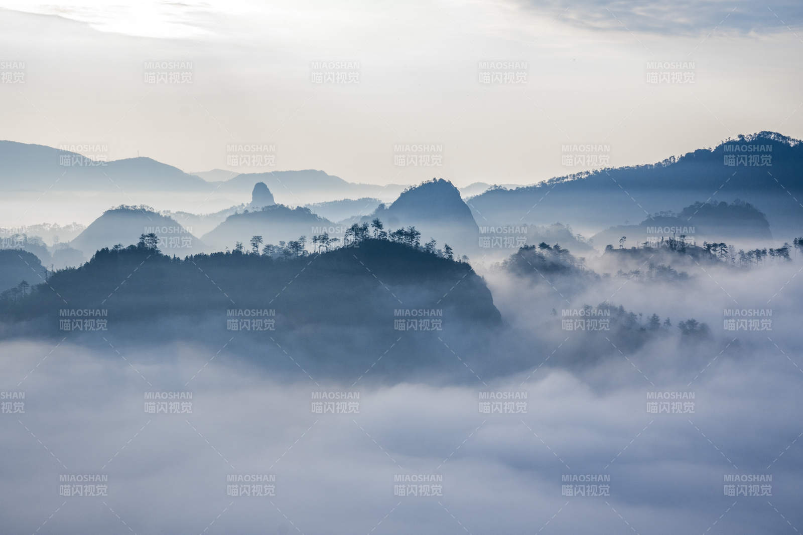云海山峦武夷山图片