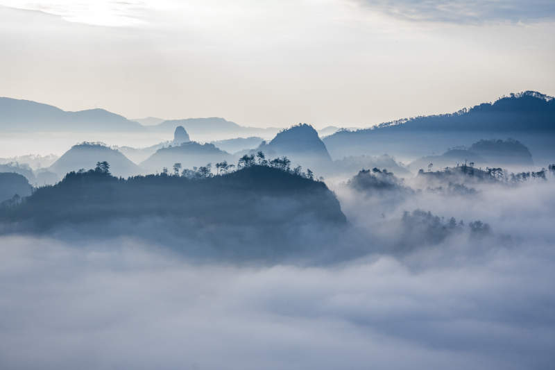 云海山峦武夷山图片
