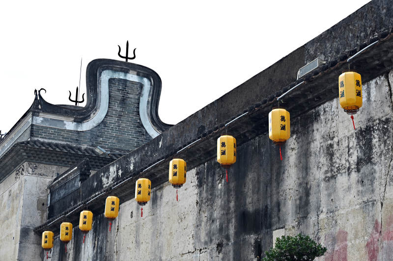 深圳客家民俗博物馆文物斑驳的古城墙图片