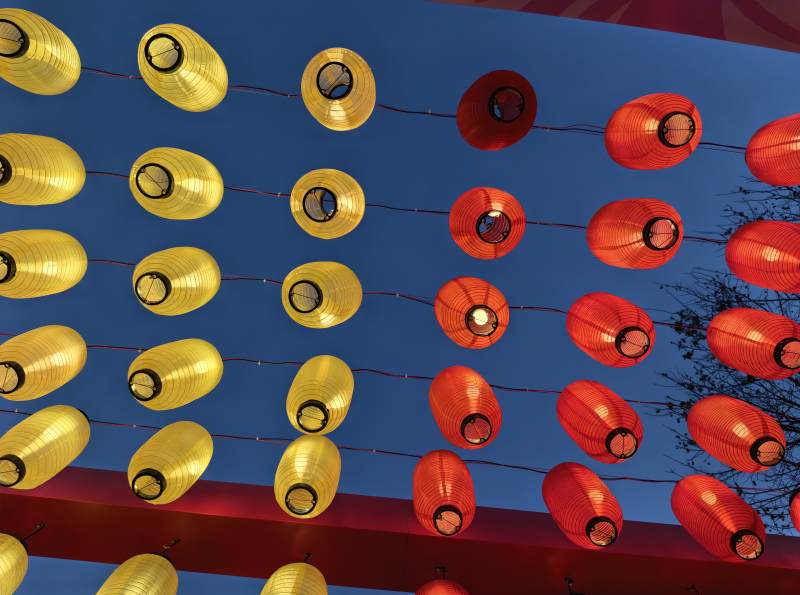 中式传统灯笼节日氛围图片