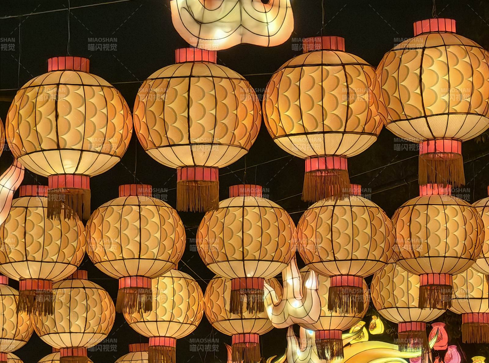 灯火辉煌迎新春图片