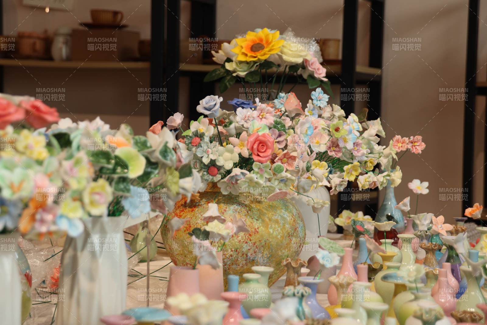 陶瓷花艺展台 宜兴陶二厂图片