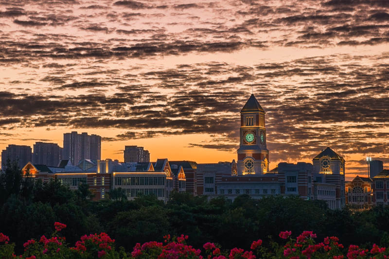 钟楼晚霞映城景（厦门）图片