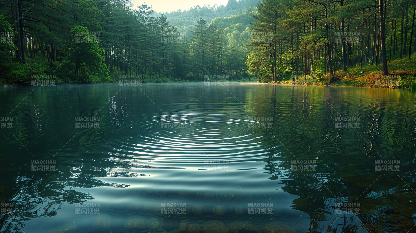 湖光山色静谧美图片