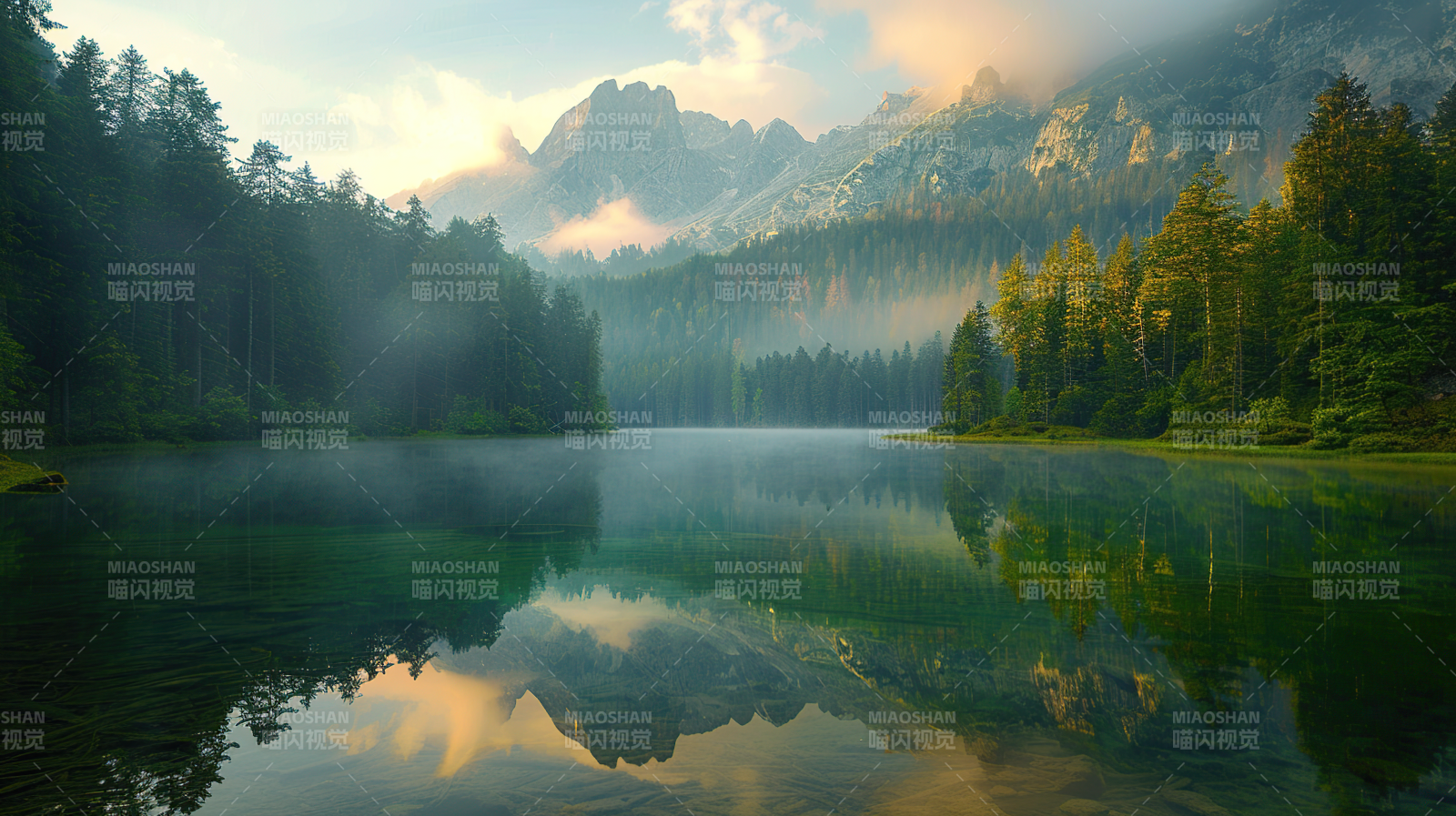 湖光山色 静谧如画图片