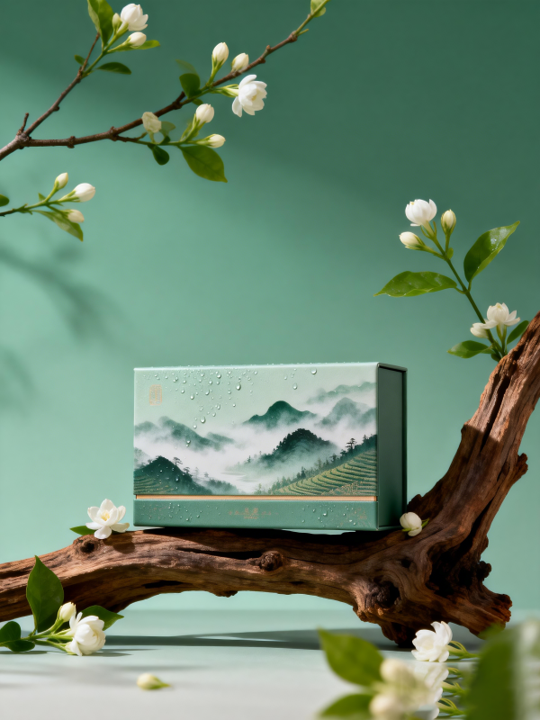 茶韵山景 花枝相伴图片