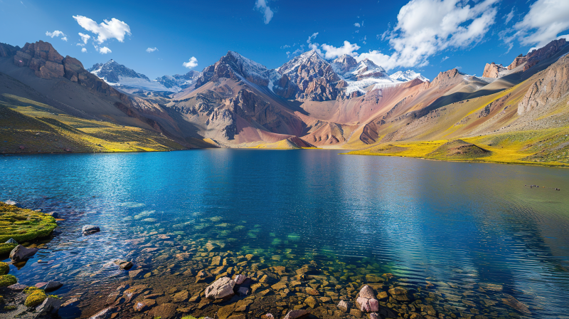 高山湖光山色图片