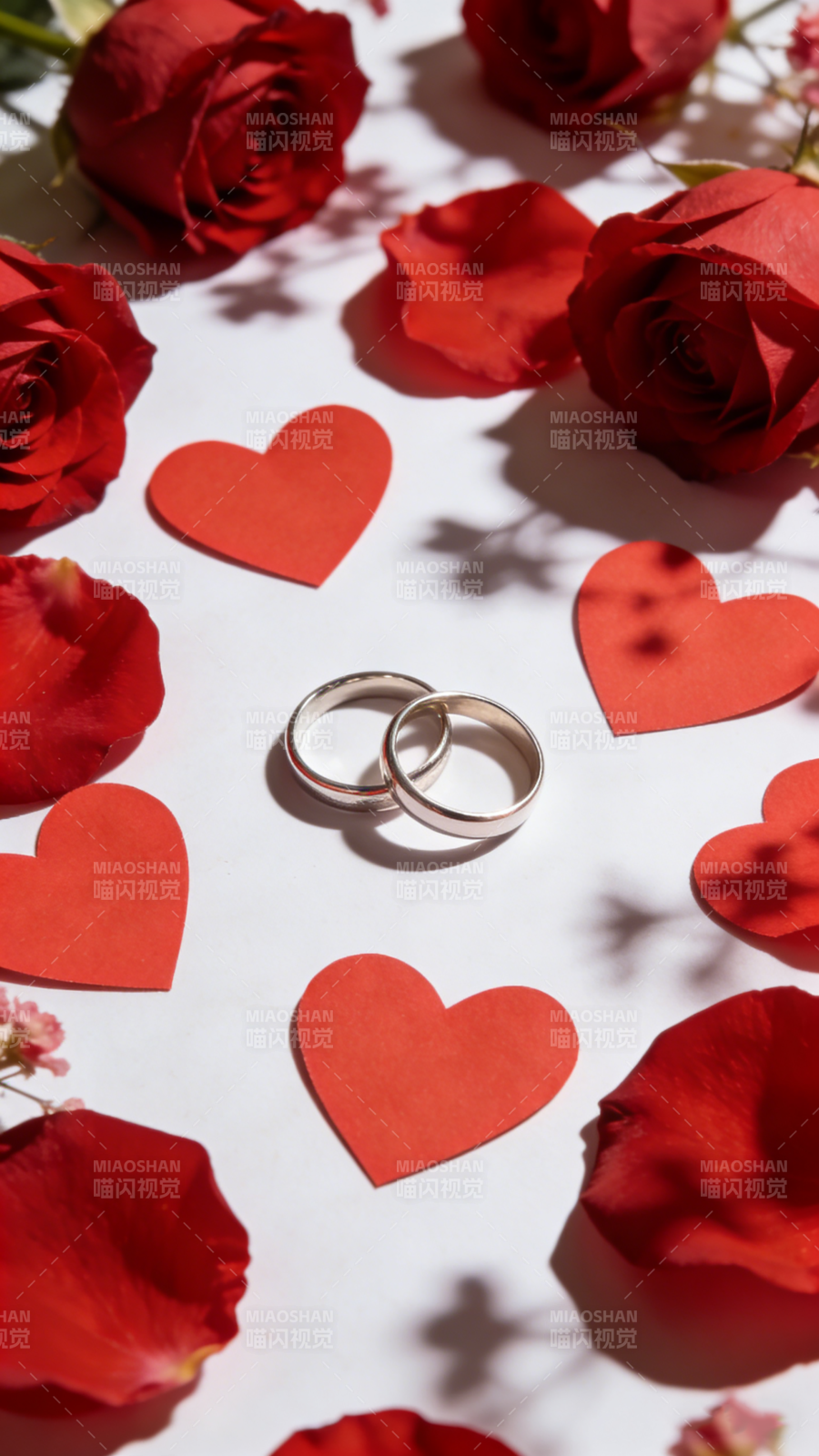 玫瑰与婚戒的浪漫图片