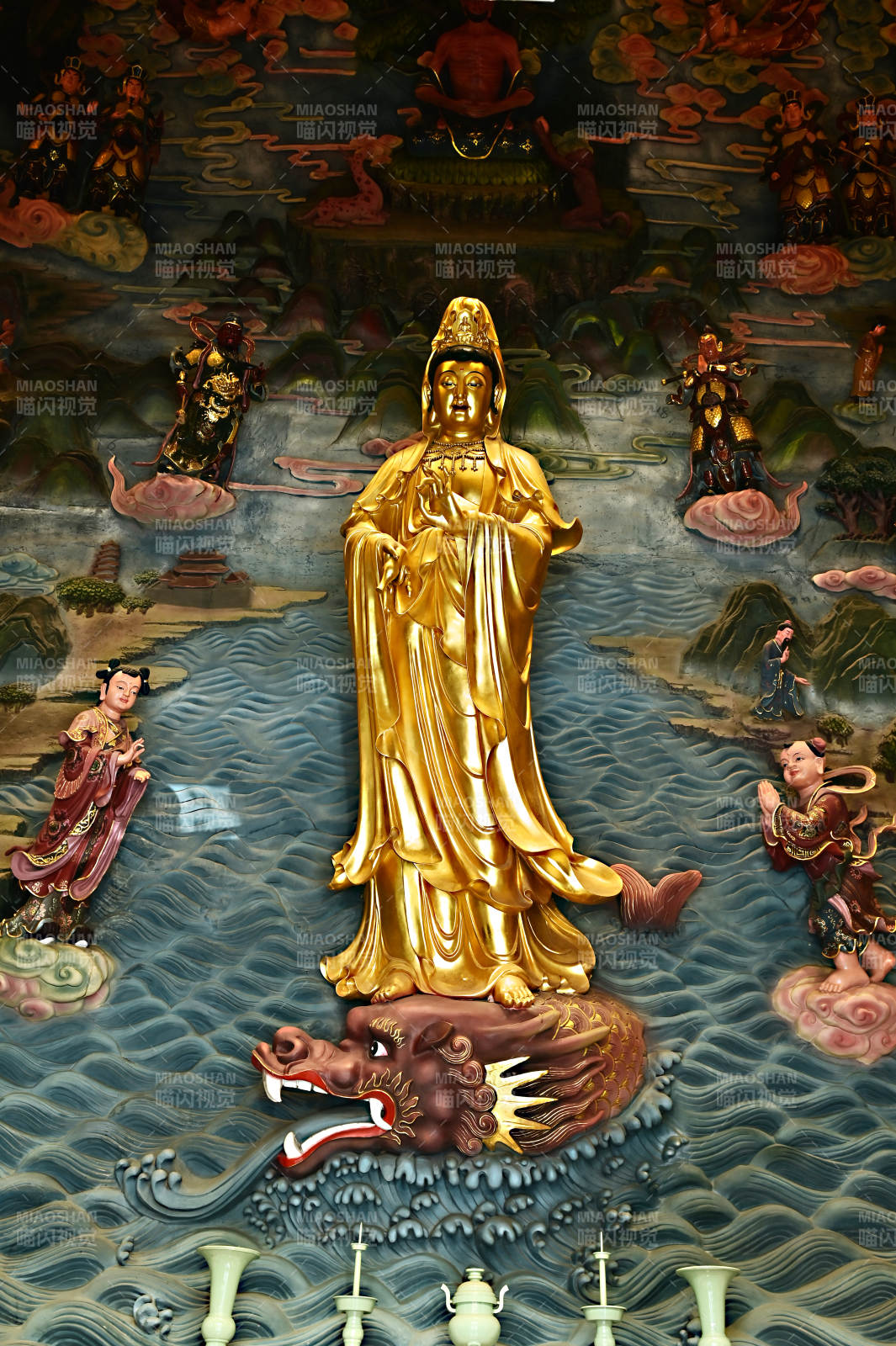 深圳般若禅寺观世音菩萨龙王坐骑图片
