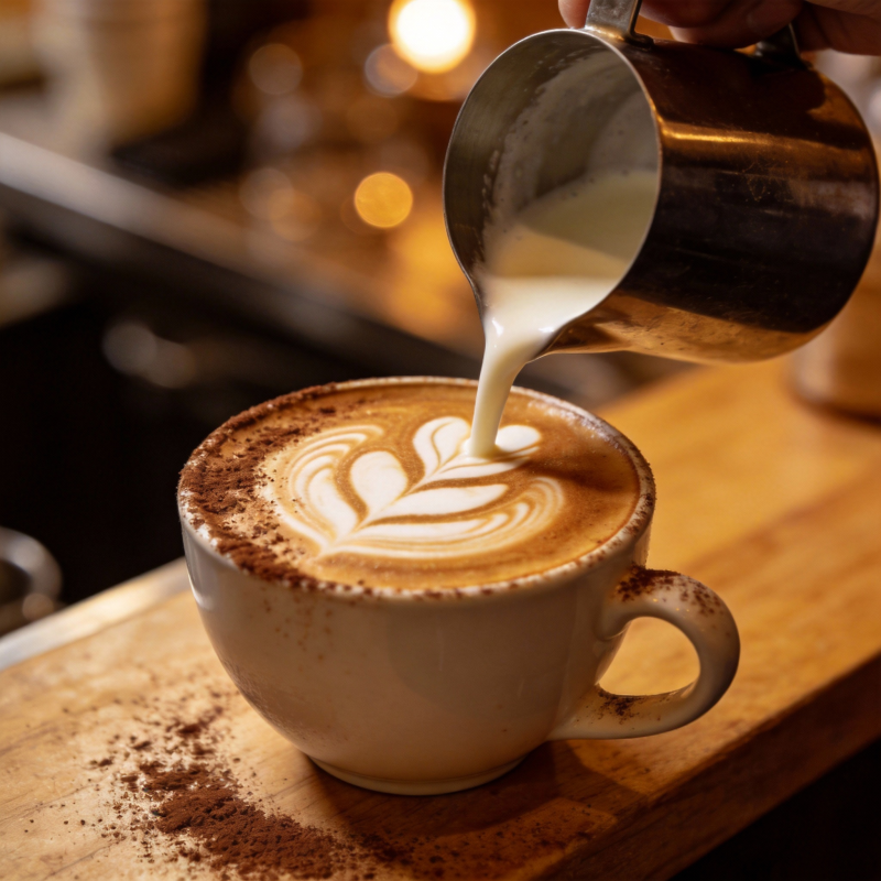 拉花艺术咖啡图片