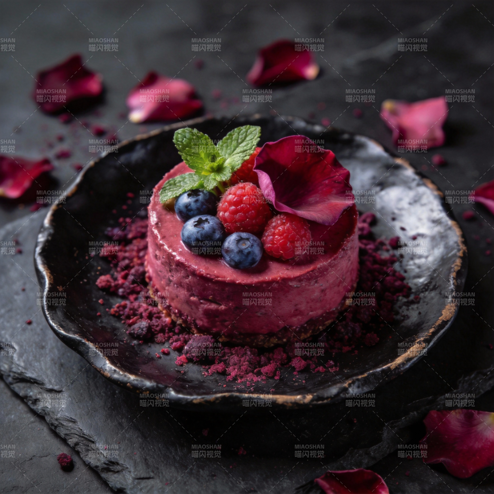 莓果慕斯蛋糕图片