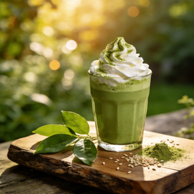 抹茶拿铁 清新自然图片