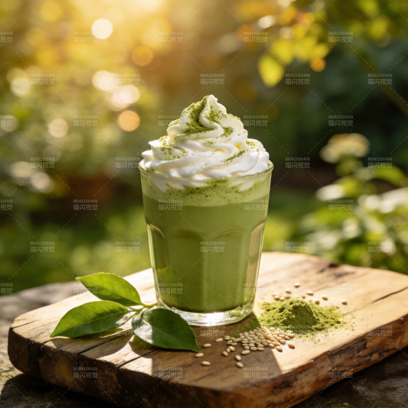 抹茶拿铁 自然之味图片