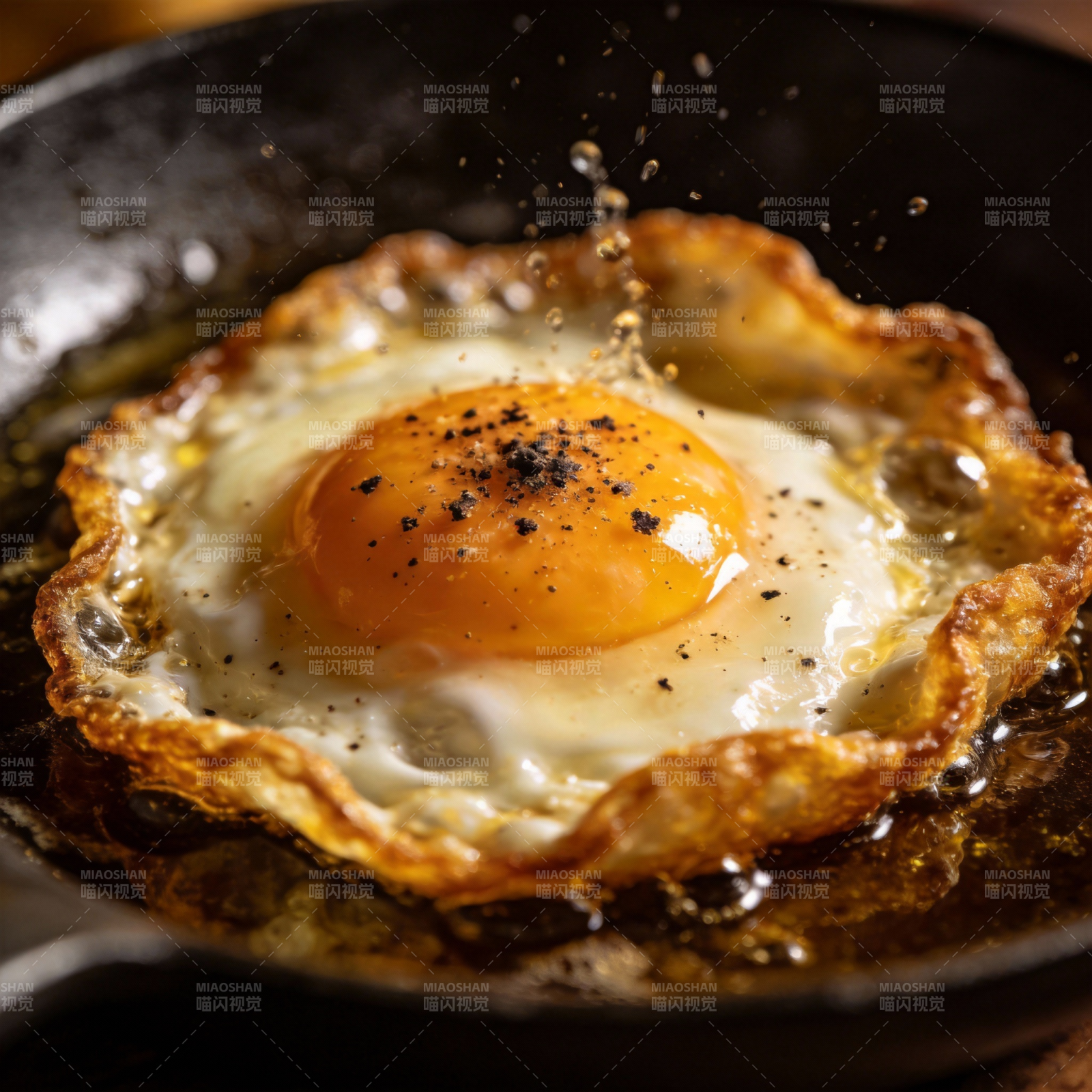 煎蛋特写图片