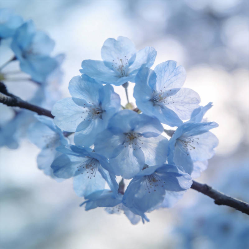 蓝樱绽放图片