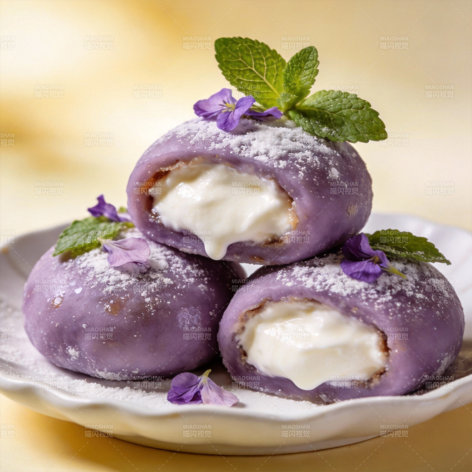 紫薯糯米糍图片