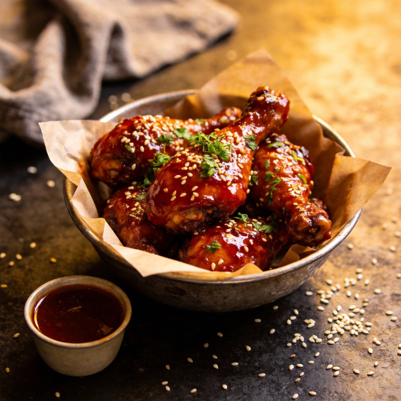 蜜汁鸡腿 香辣诱人图片