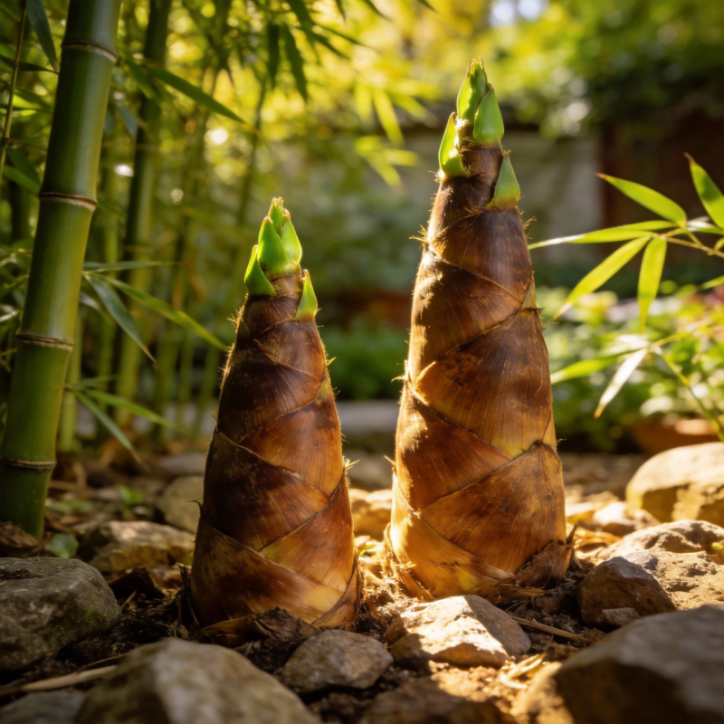 竹笋破土而出图片