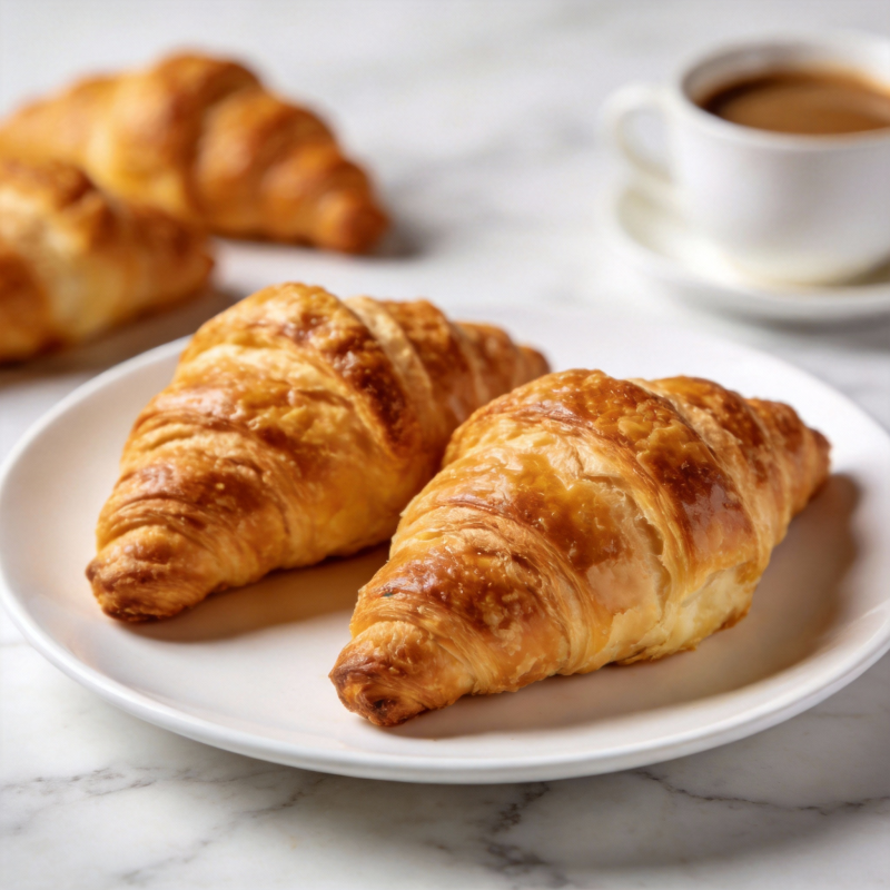 金黄酥脆羊角包图片