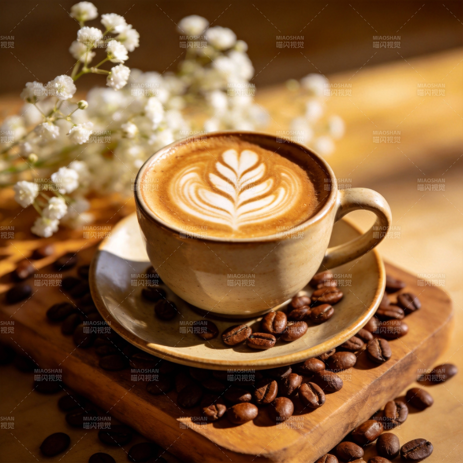 咖啡花艺 香醇满溢图片