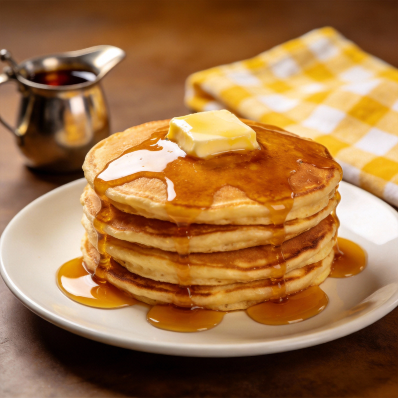 金黄松饼配枫糖图片